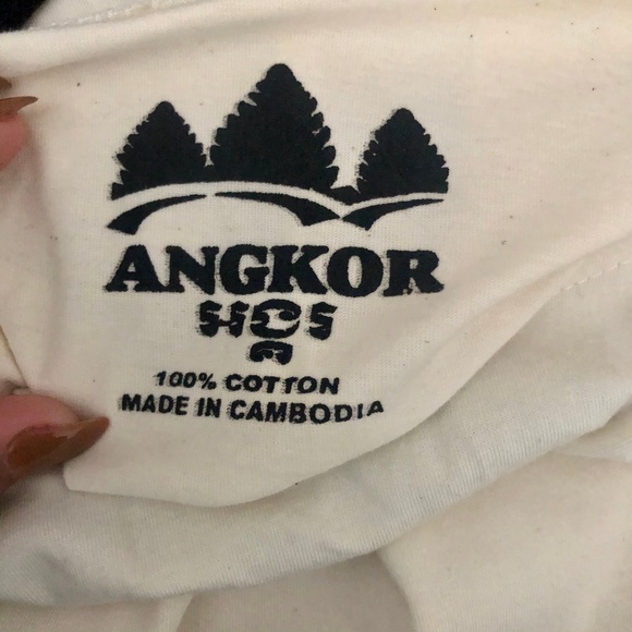 Angkor Wat Cambodia Scoop Neck T Shirt elephants - Picture 4 of 4